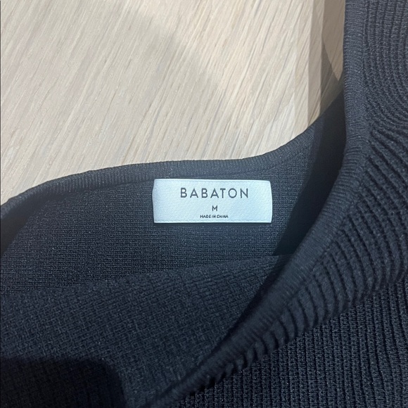 Babaton Black Ribbed Knit Top - Picture 2 of 4